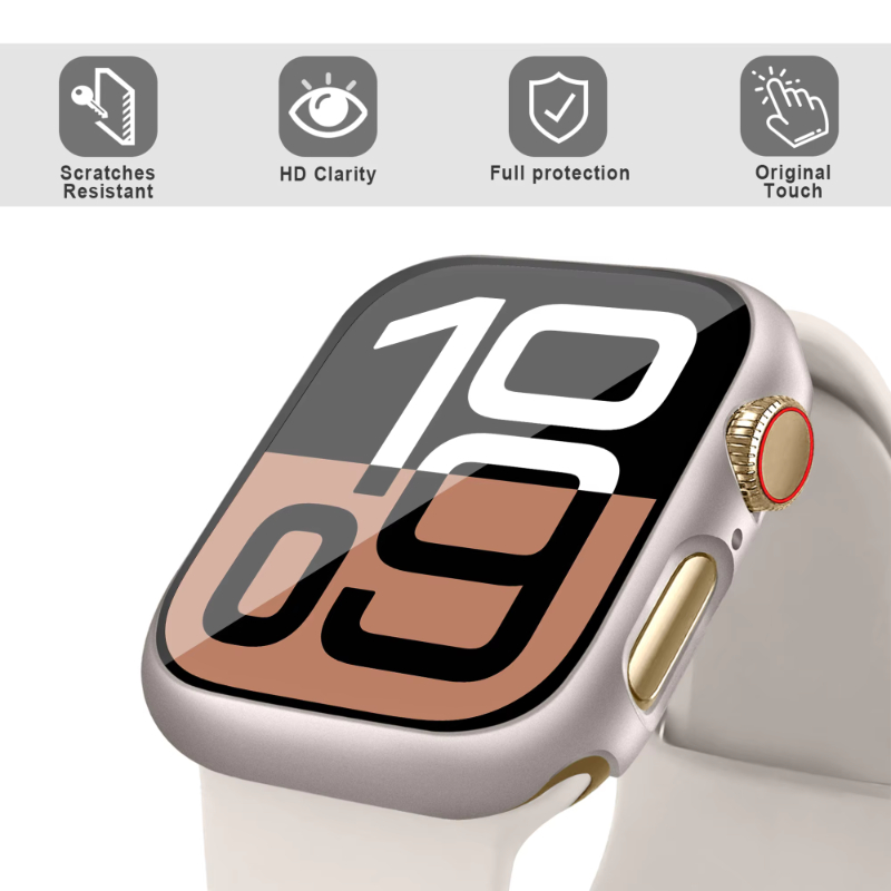 Tempered Glass+Case For Apple  - Jewelry Smart Watches avis et prix