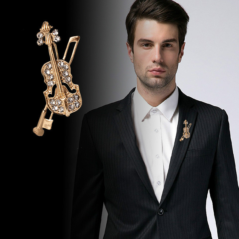 Crystal Violin Brooch Jewelry  - Vintage Brooch Pin avis et prix