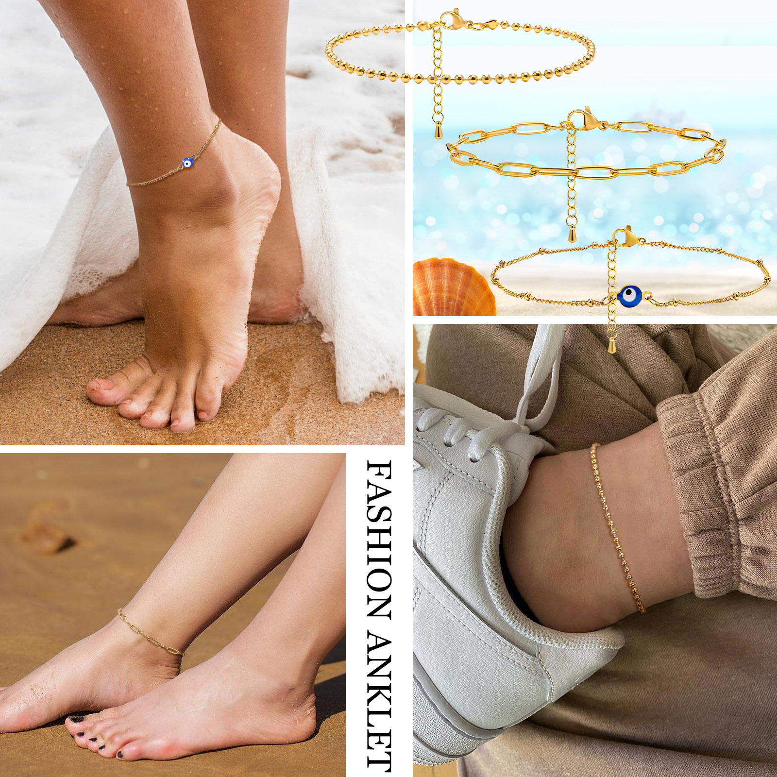 Evil Eye  Anklet Bracelet on L - Jc Jewelry & Watches Photos avis et prix