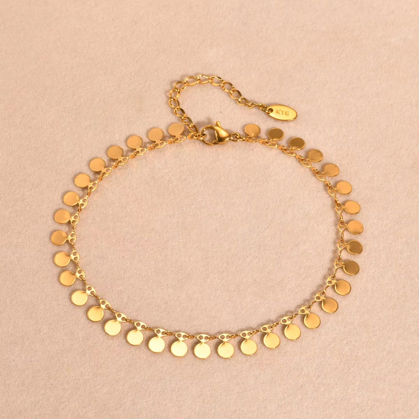Full-gloss Disc Tassel Anklet  - Jc Jewelry & Watches Photos avis et prix