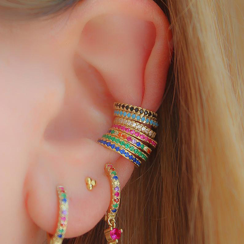 Ear Cuff Micro Pave Cz Circle  - Ear Cuff No Piercing avis et prix