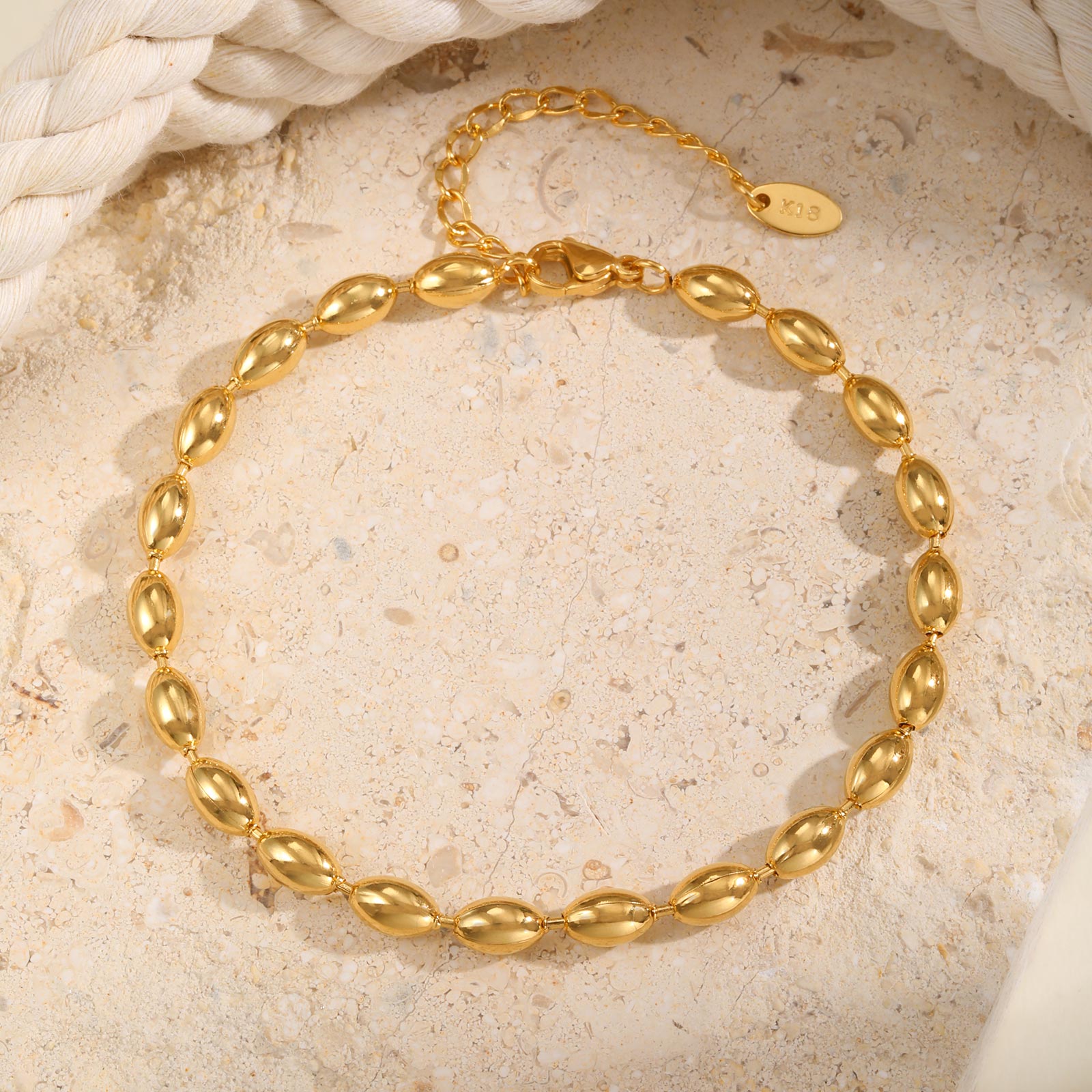 Stainless Steel Rugby Bead Cha - Jc Jewelry & Watches Photos avis et prix