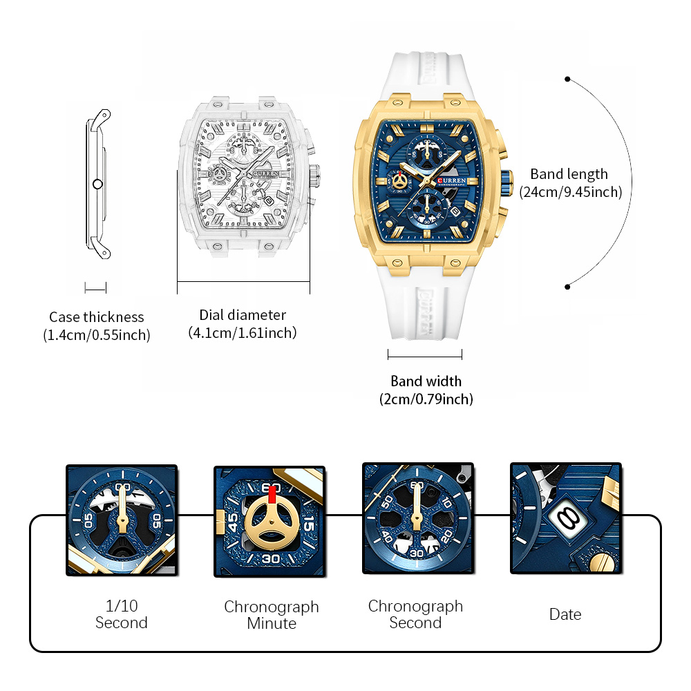 CURREN Luxury Vintage Watch fo - Jewellery Watch avis et prix