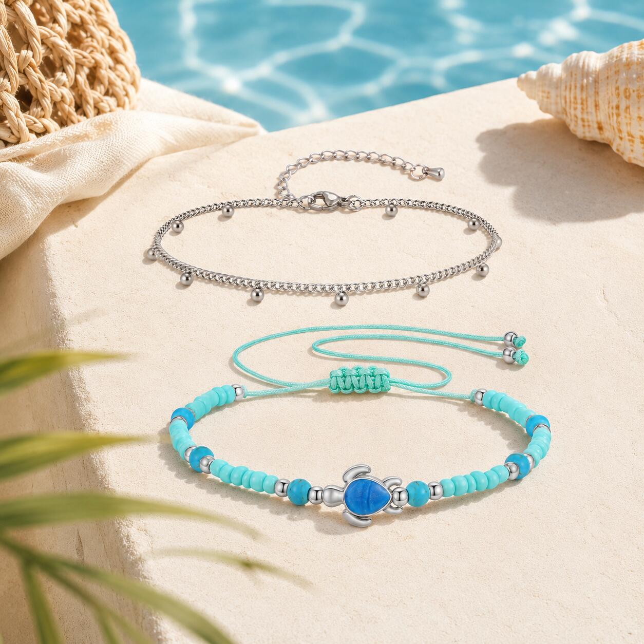 Anklet Set Stainless Steel Lay - Jc Jewelry & Watches Photos avis et prix