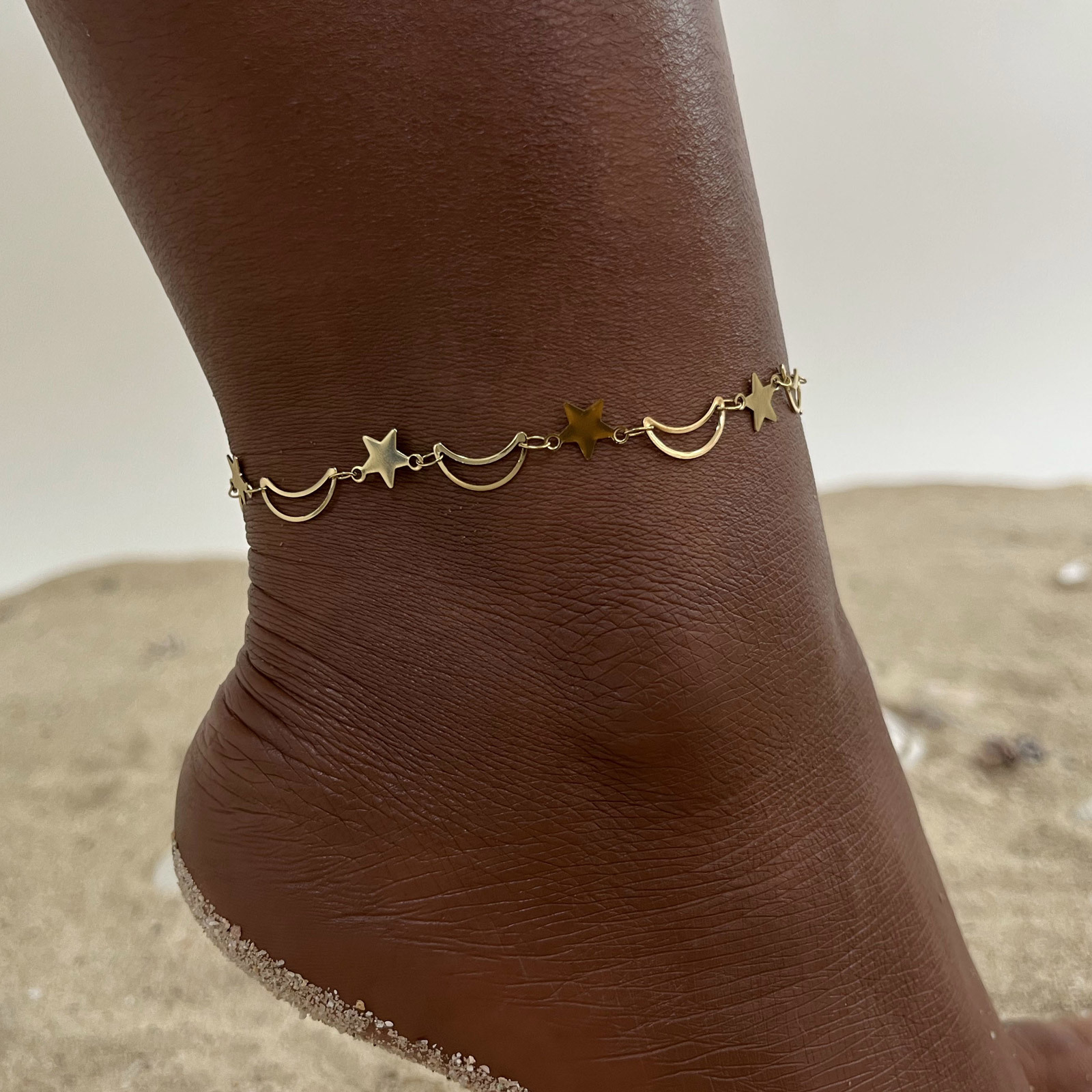 Dainty Hollow Star Moon Anklet - Jc Jewelry & Watches Photos avis et prix