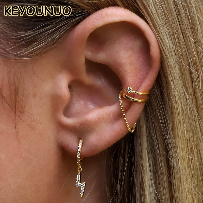 KEYOUNUO Gold Filled Silver Co - Ear Cuff No Piercing avis et prix