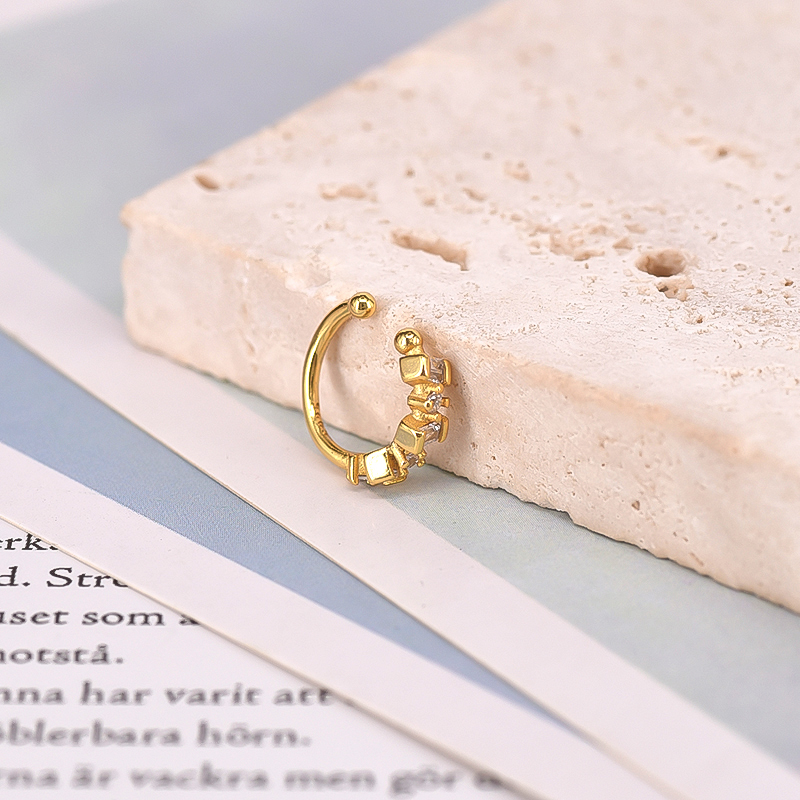 24k Gold-Plated Silver Irregul - Ear Cuff No Piercing avis et prix