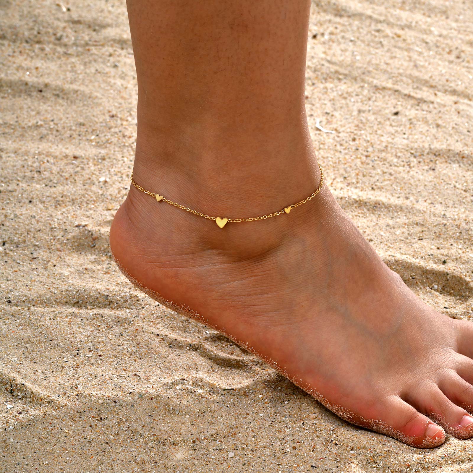 Stainless Steel Heart Anklets  - Jc Jewelry & Watches Photos avis et prix