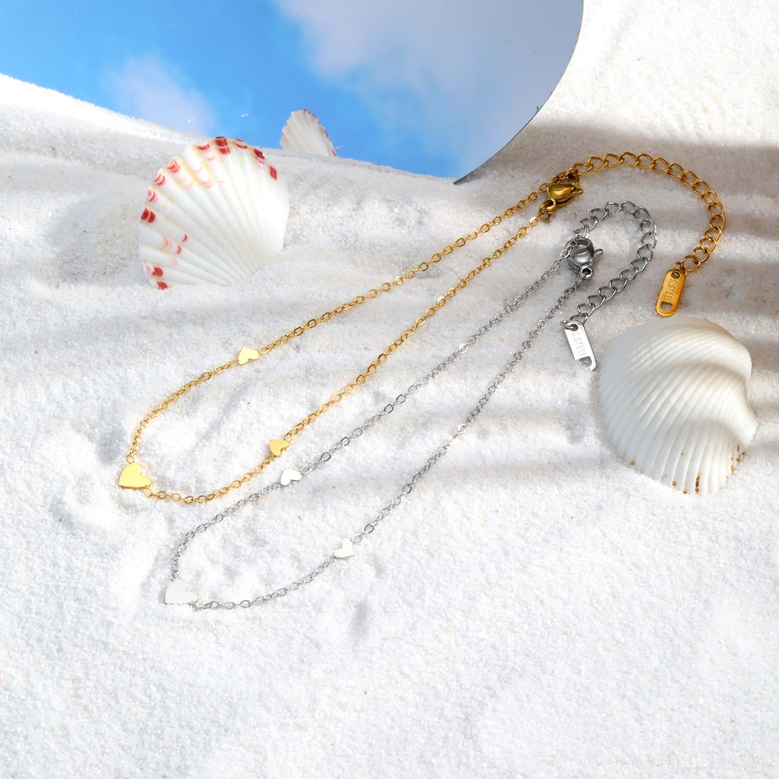 Stainless Steel Heart Anklets  - Jc Jewelry & Watches Photos avis et prix