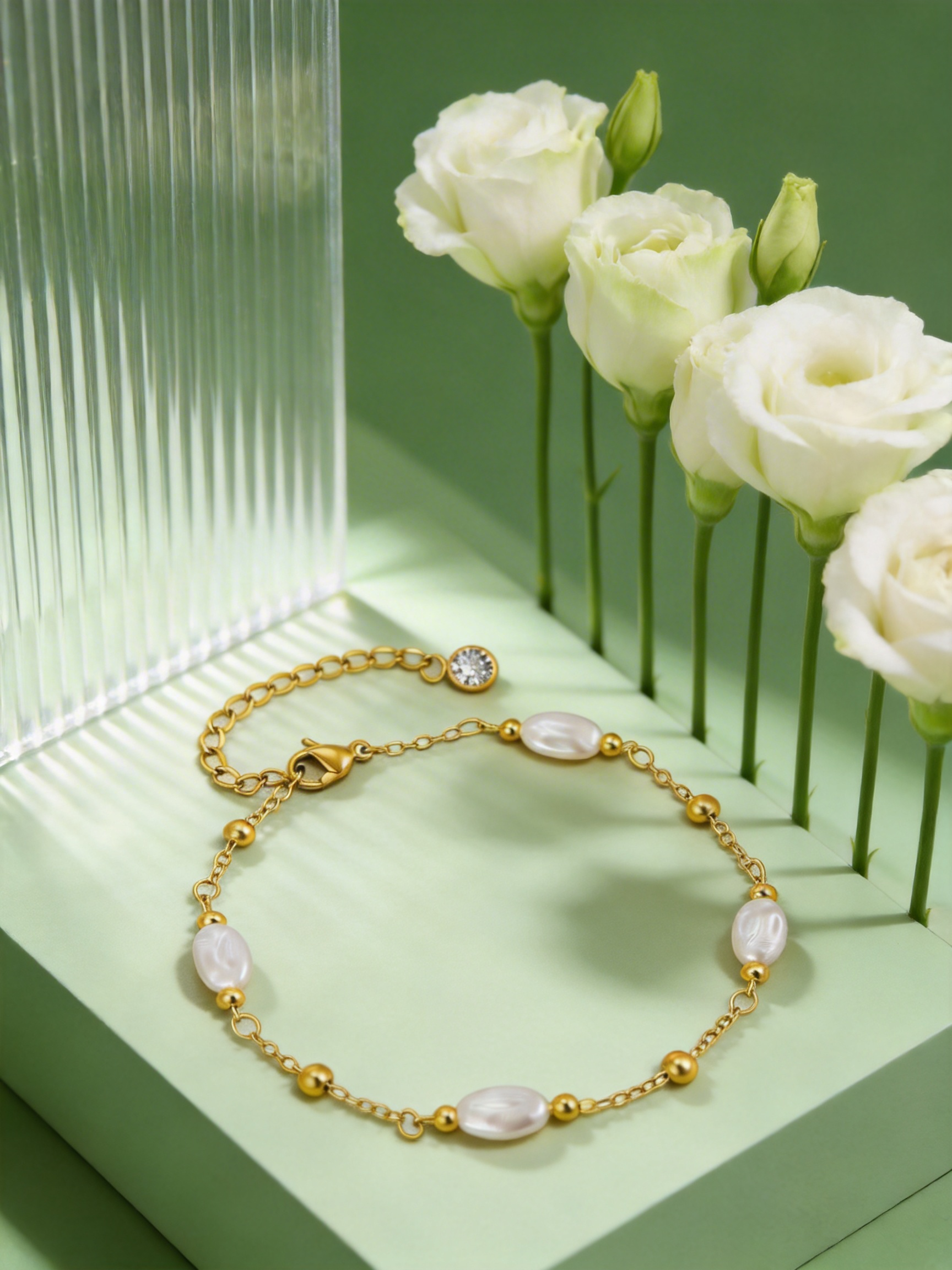Elegant Imitation Pearl Anklet - Jc Jewelry & Watches Photos avis et prix