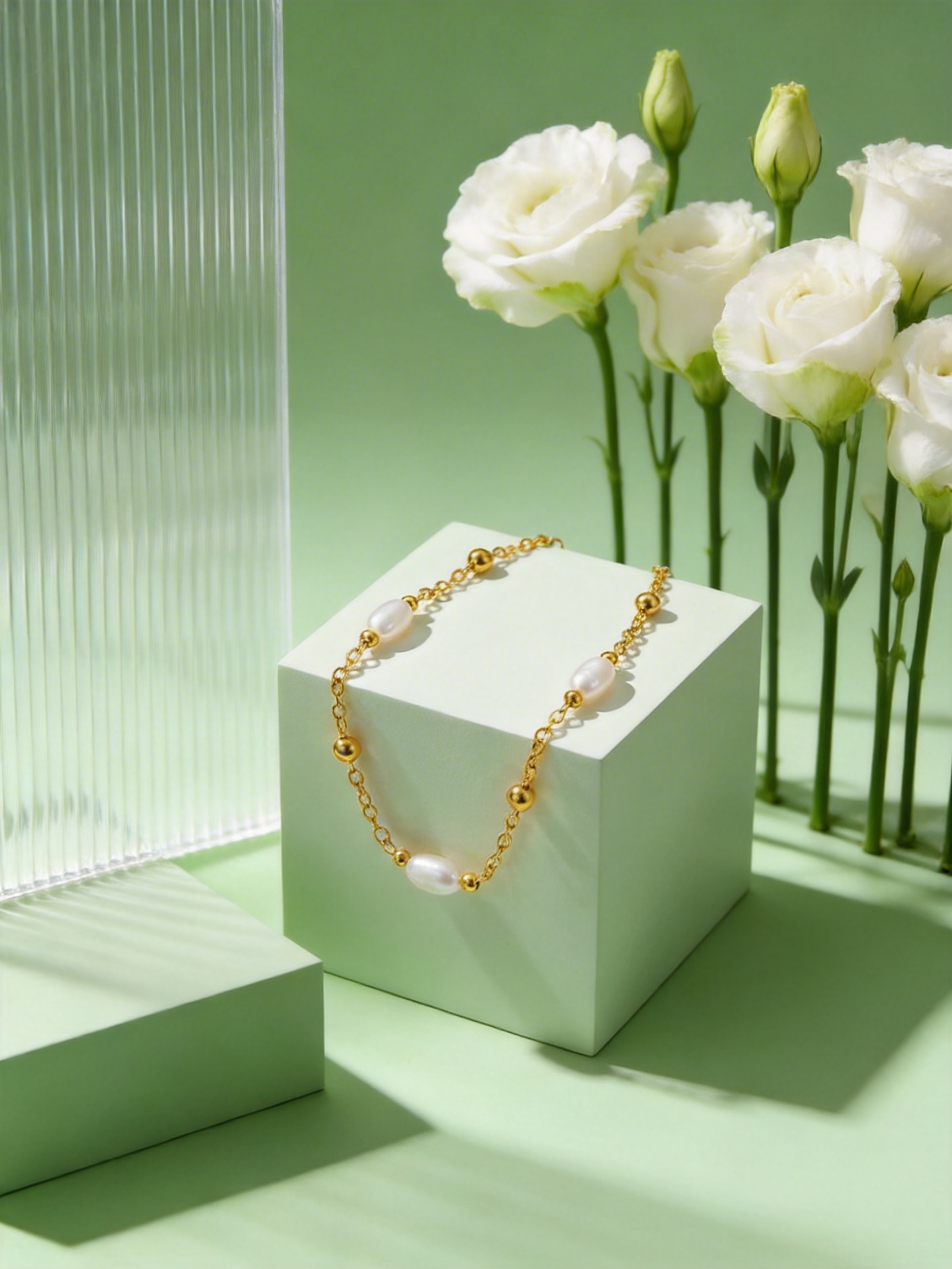 Elegant Imitation Pearl Anklet - Jc Jewelry & Watches Photos avis et prix