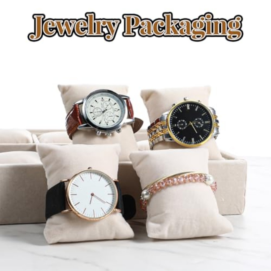2 Pcs Beige Velvet Jewelry Org - Jewelry Watches Men avis et prix