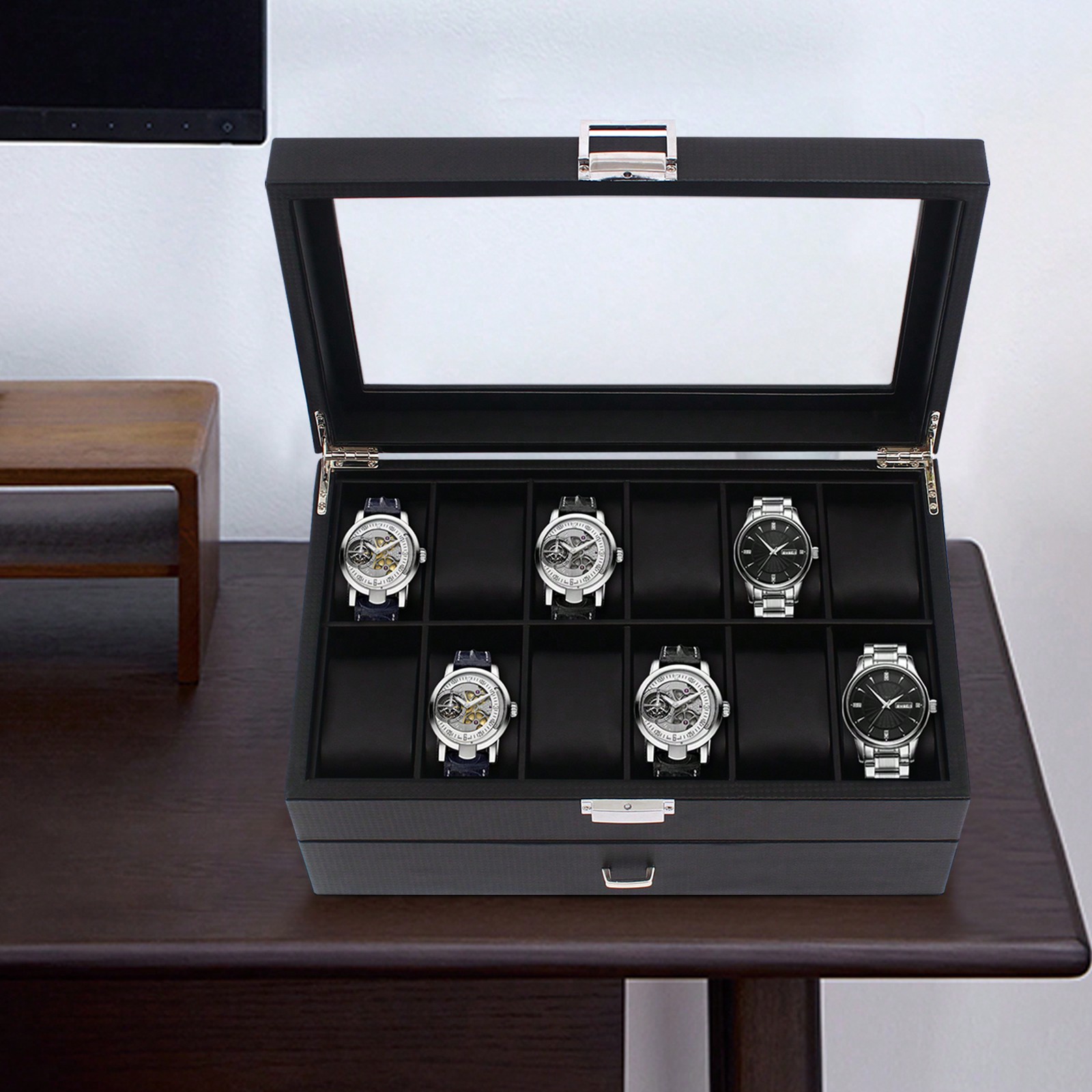 24 Slot Men Watch Display Case - Jewelry Watches Men avis et prix