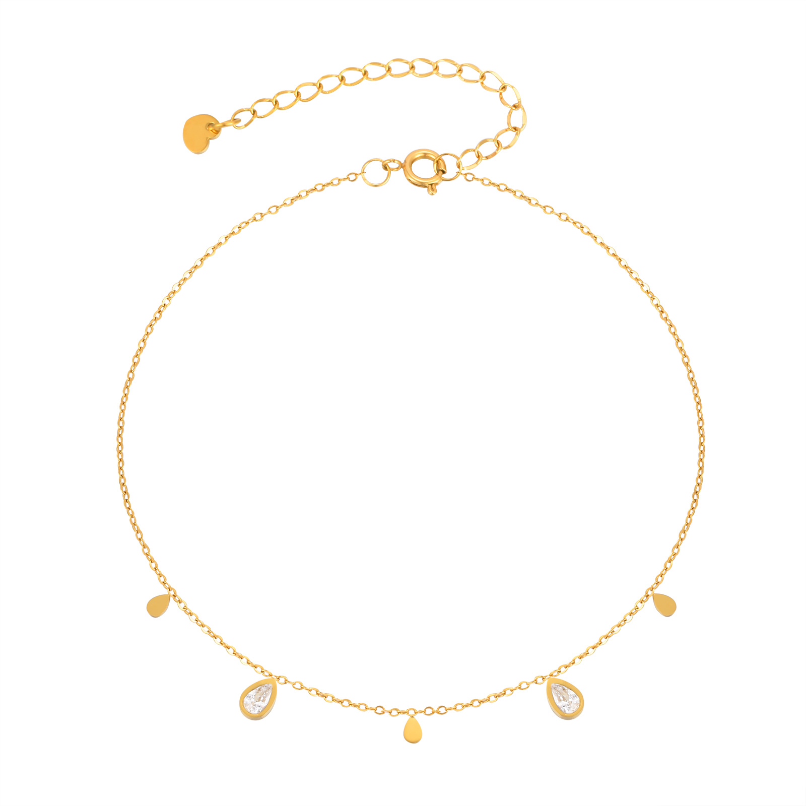 Dainty Water Drop Zircon Ankle - Jc Jewelry & Watches Photos avis et prix