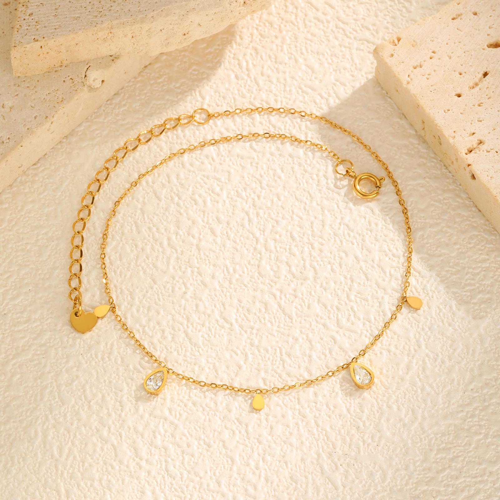 Dainty Water Drop Zircon Ankle - Jc Jewelry & Watches Photos avis et prix