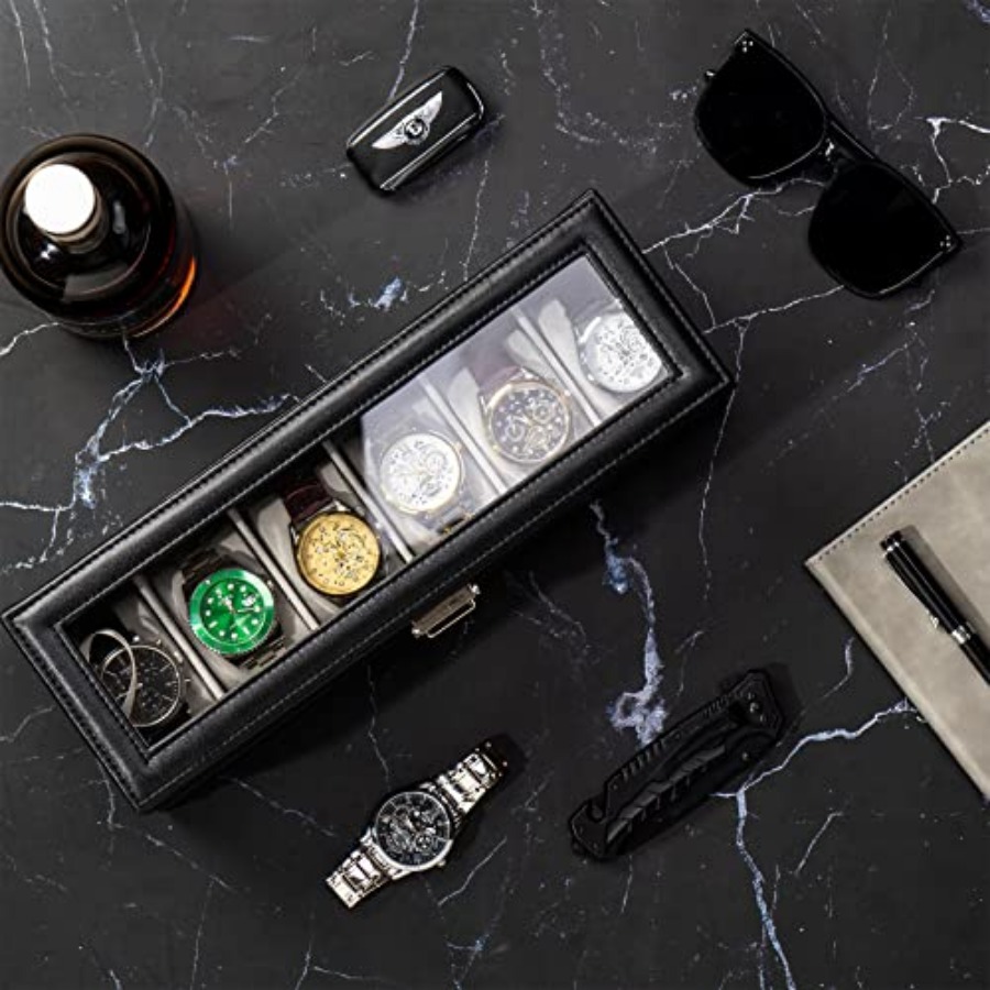 Watch Box, 6 Slot Watches Disp - Jewelry Watches Men avis et prix