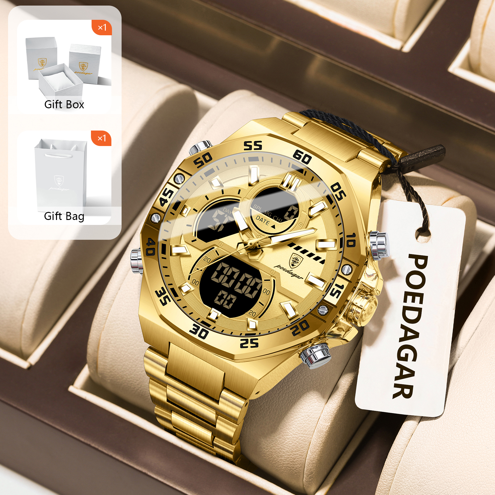 POEDAGAR Sport Men Watch LED W - Jewellery Watch avis et prix