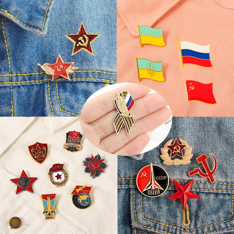 Russian Flag Brooch Ribbon Sig - Vintage Brooch Pin avis et prix