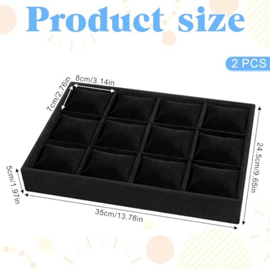 2 PCS Watch Tray, 12 Grid Watc - Jewelry Watches Men avis et prix