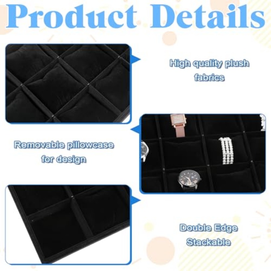 2 PCS Watch Tray, 12 Grid Watc - Jewelry Watches Men avis et prix