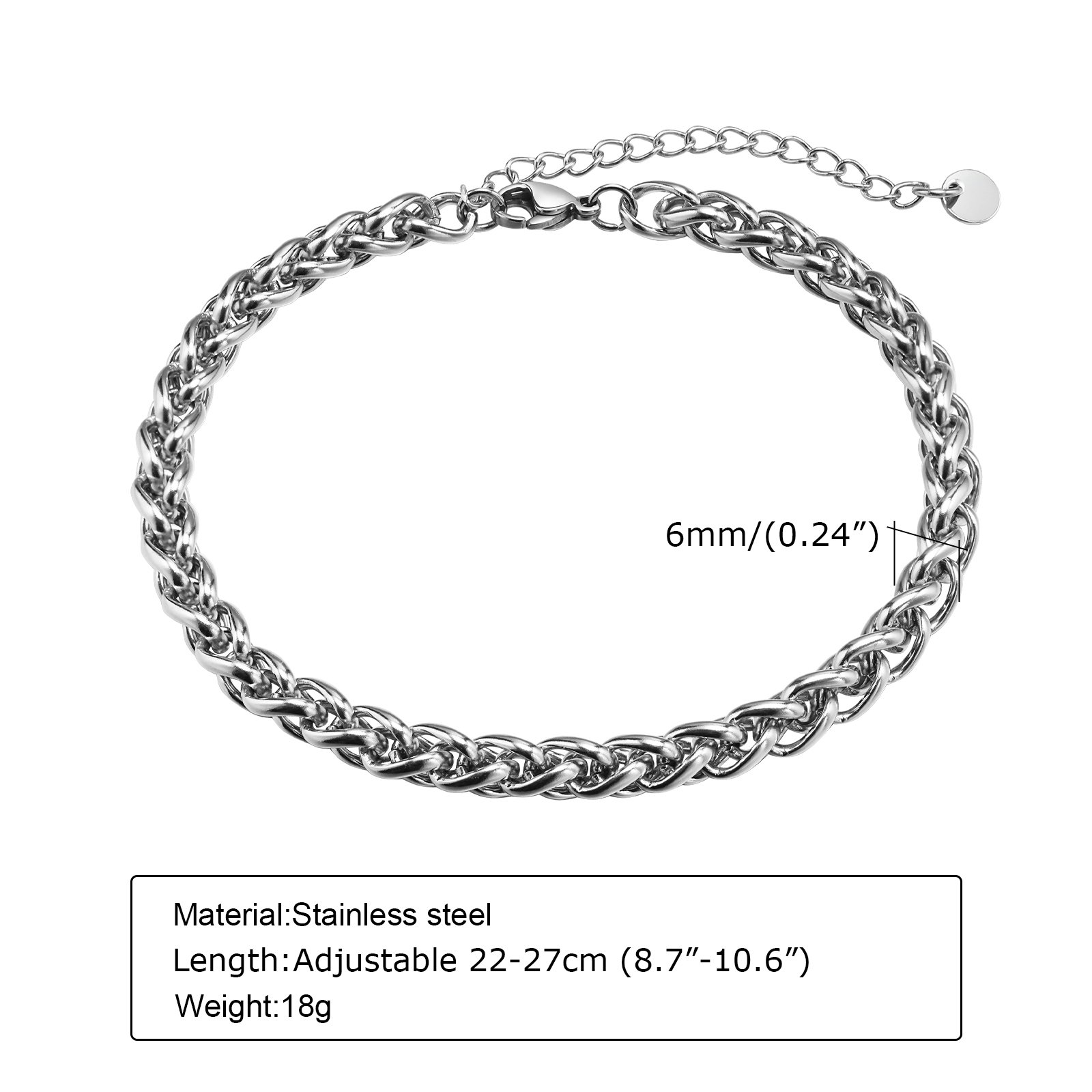Vnox Cuban Chain Anklets for M - Jc Jewelry & Watches Photos avis et prix