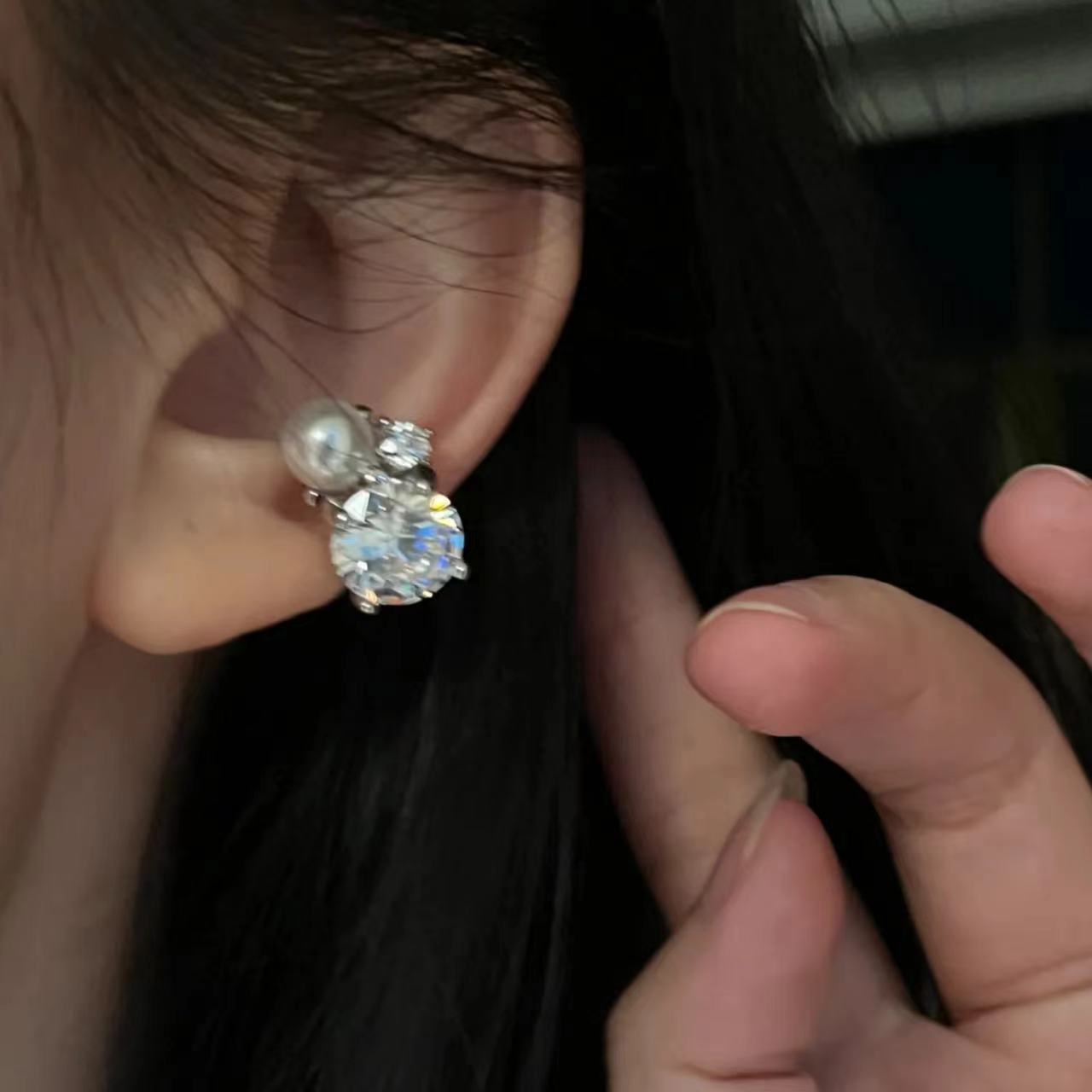 1Pcs Shiny Imitation Pearl Zir - Ear Cuff No Piercing avis et prix