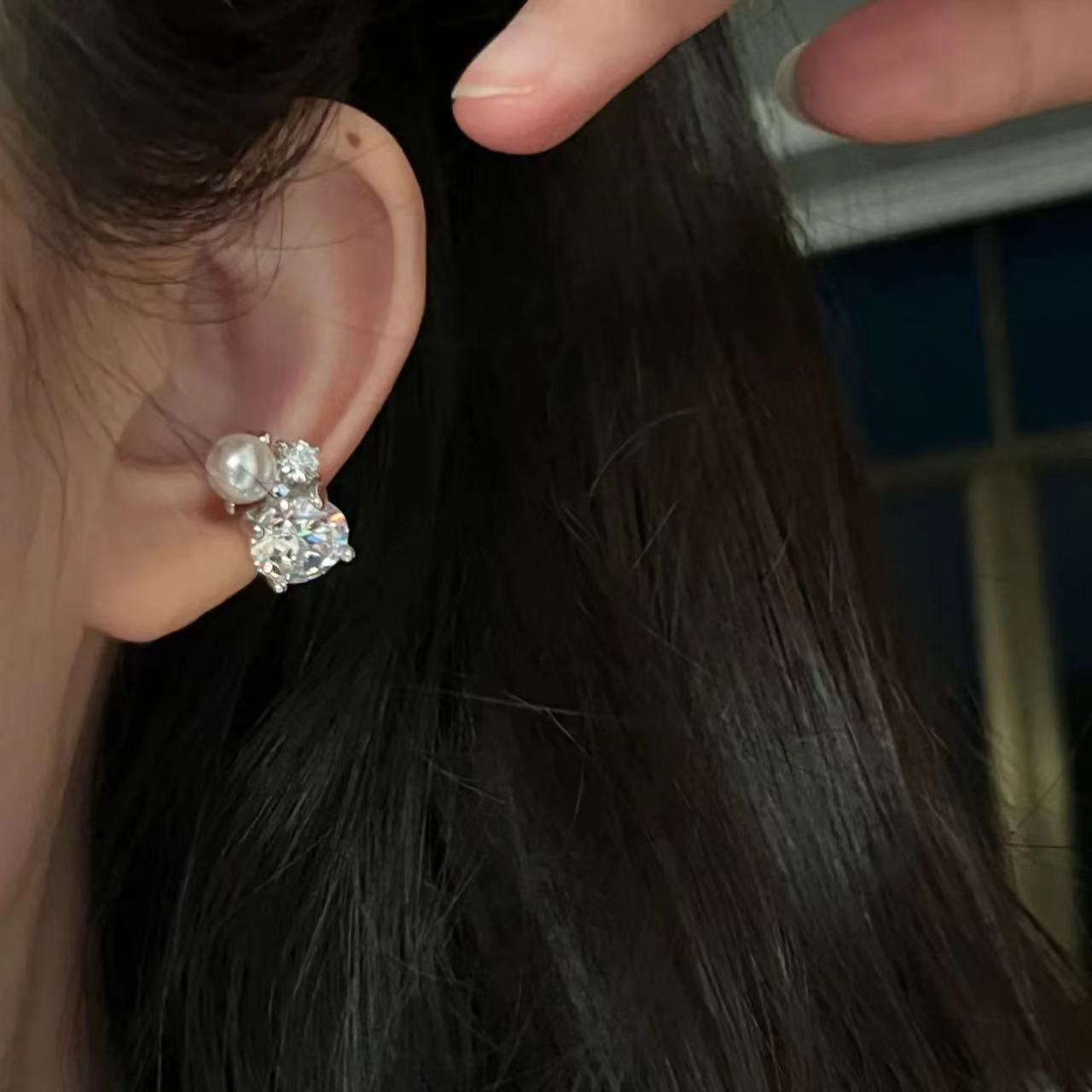 1Pcs Shiny Imitation Pearl Zir - Ear Cuff No Piercing avis et prix