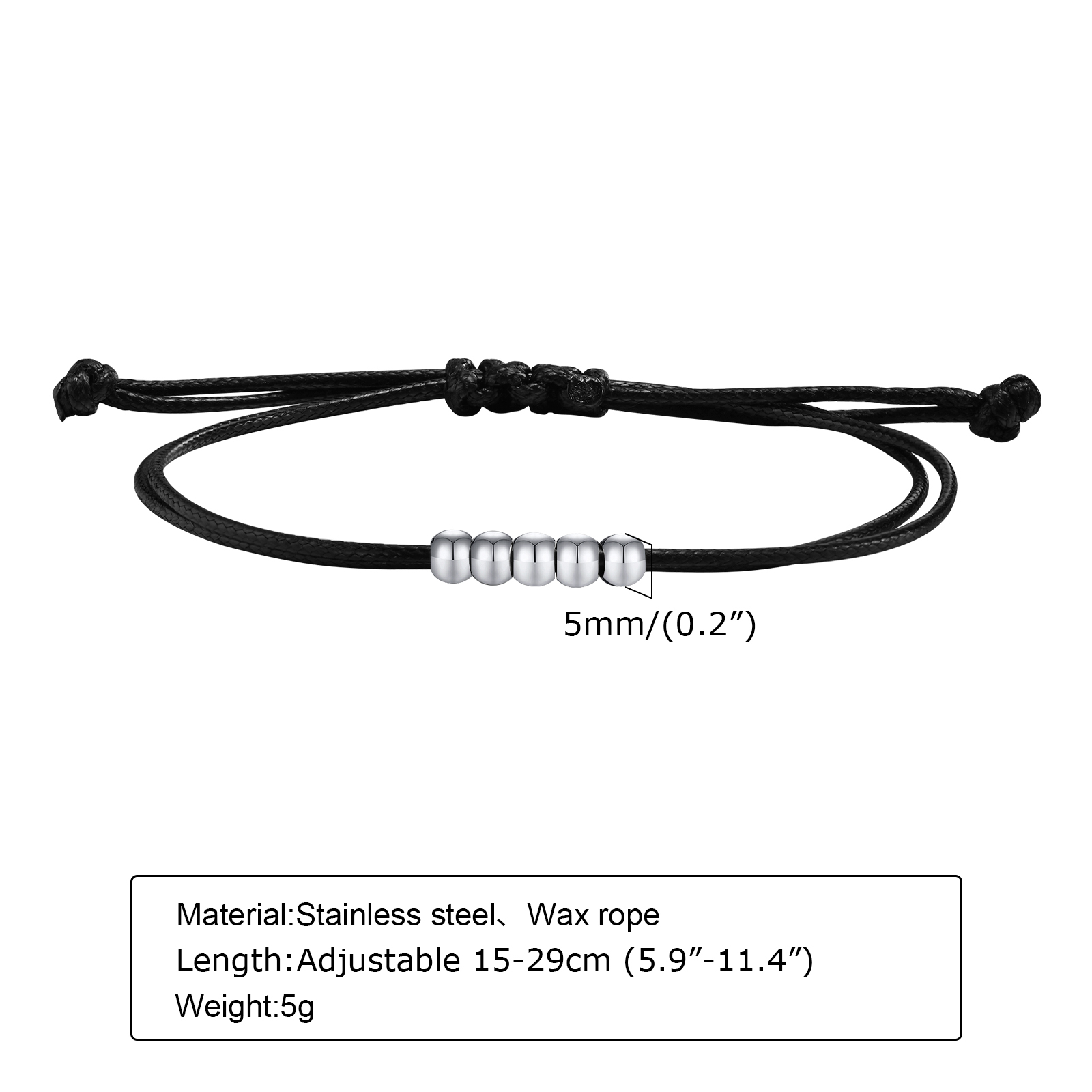 Men's Stylish Black Rope Chain - Jc Jewelry & Watches Photos avis et prix