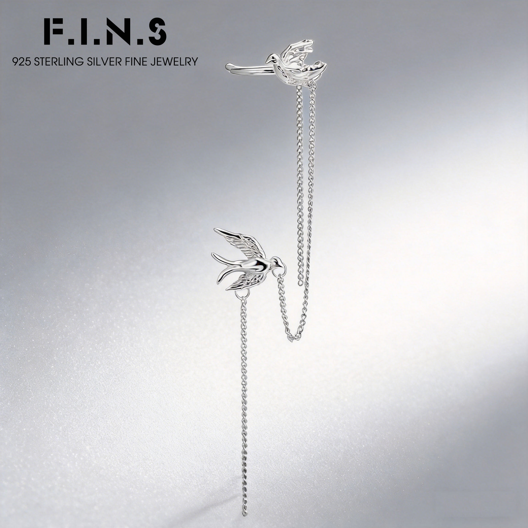 F.I.N.S Bird-Shaped S925 Sterl - Ear Cuff No Piercing avis et prix