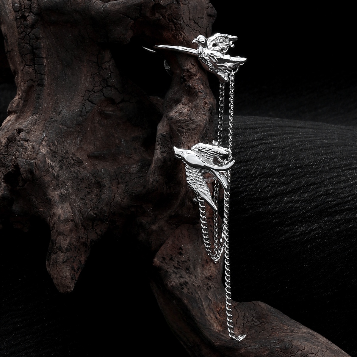 F.I.N.S Bird-Shaped S925 Sterl - Ear Cuff No Piercing avis et prix