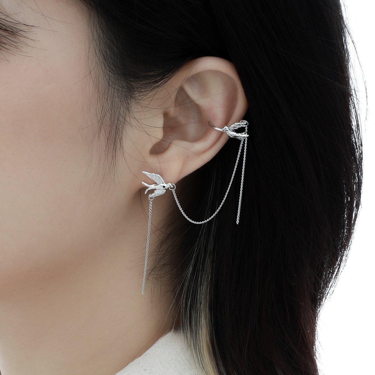 F.I.N.S Bird-Shaped S925 Sterl - Ear Cuff No Piercing avis et prix
