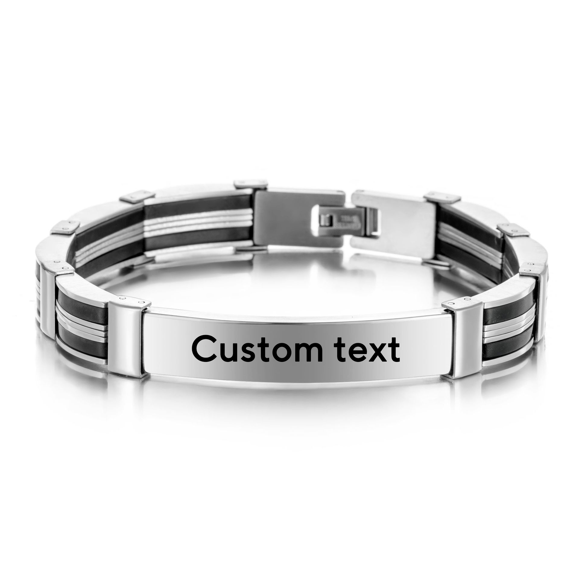 Punk Custom TEXT Name Men Stai - Jewelry Watches Men avis et prix