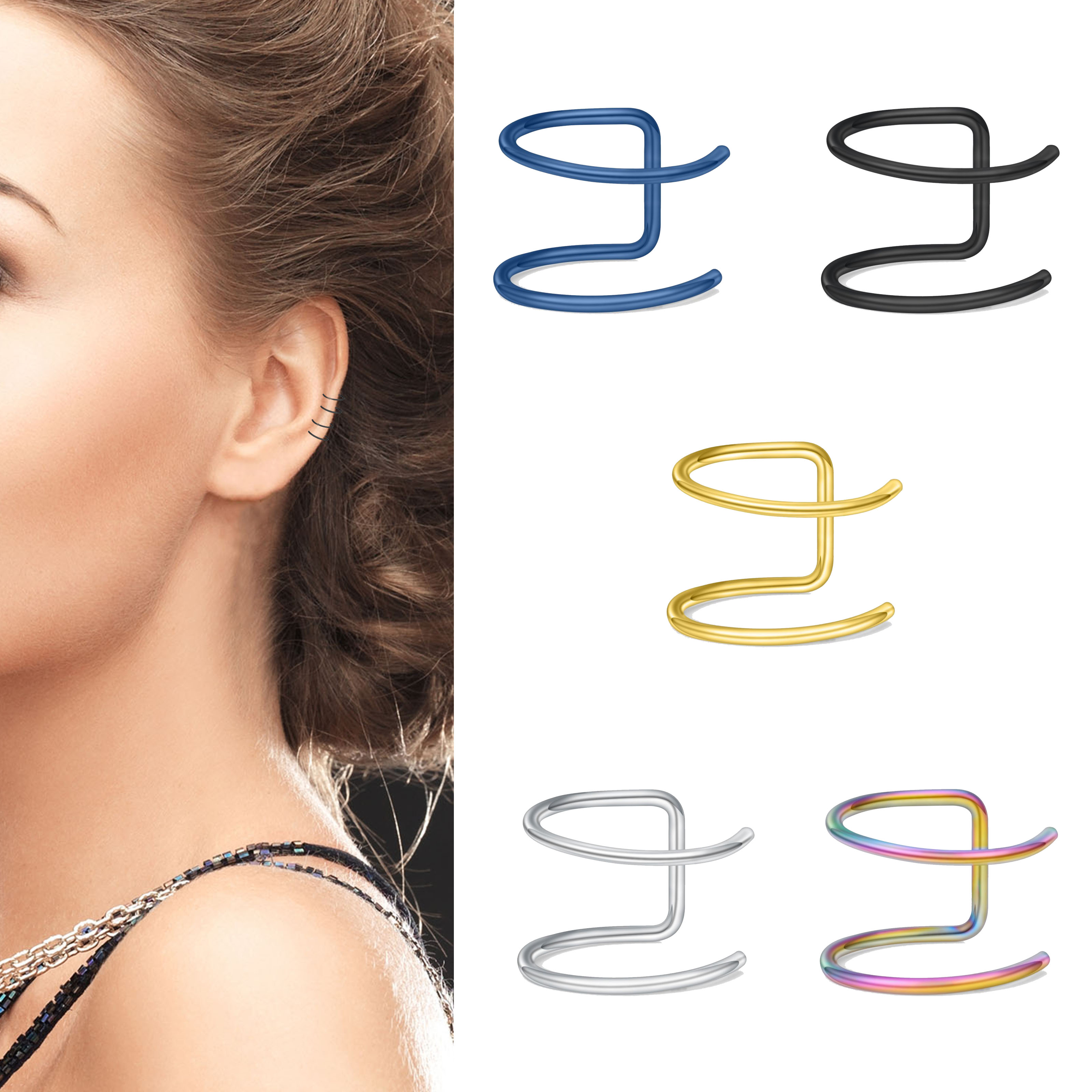 2pcs New No-Piercing Ear Cuffs - Ear Cuff No Piercing avis et prix