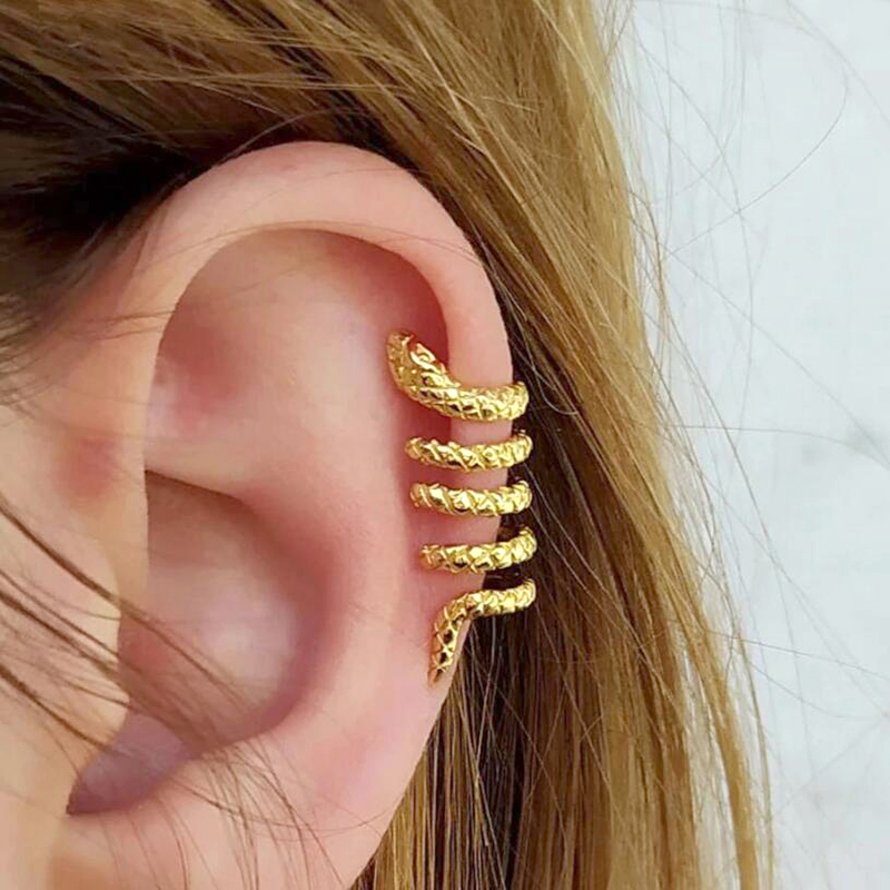 1PC Plated 24K Gold Vintage Cr - Ear Cuff No Piercing avis et prix