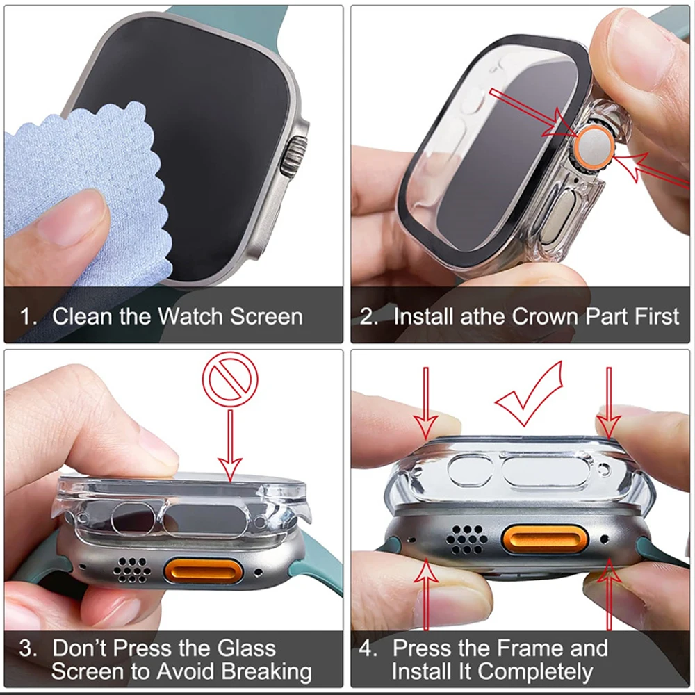 Glass+case For Apple Watch Ult - Jewelry Smart Watches avis et prix